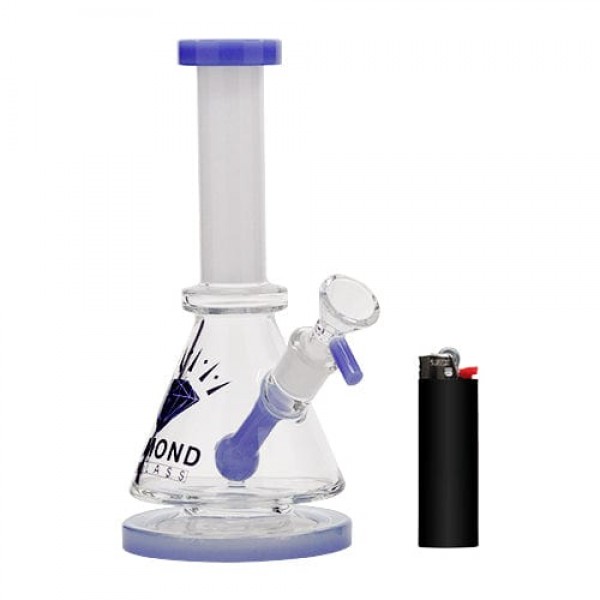 Diamond Glass 5" Triangular Mini Beaker Bong