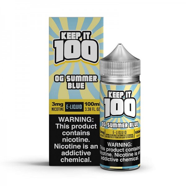 OG Summer Blue 100ml Vape Juice - Keep it 100