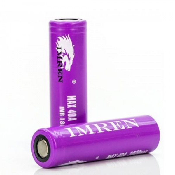 18650 Battery (3000mAh 40A Max) - Imren (2pcs)