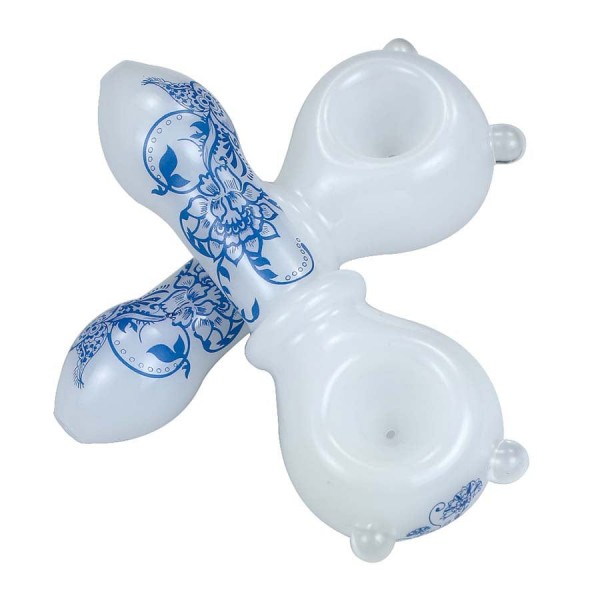 Blue & White Porcelain Styled Hand Pipe