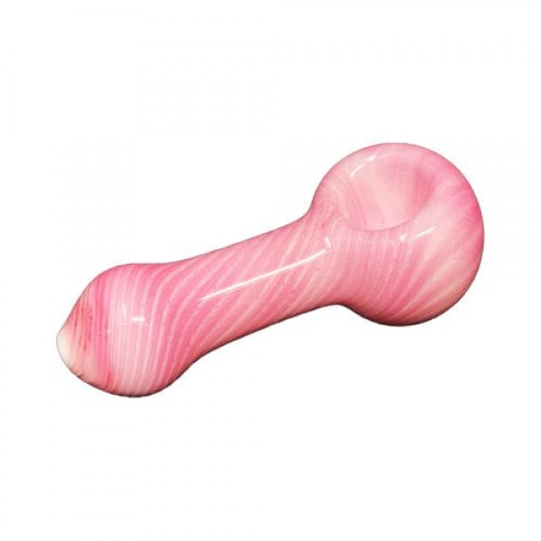 Pink Multi-Designed Handmade Glass Hand Pipe