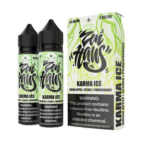 Zen Haus Karma Ice (Green Apple+Lychee+Pomegranate) 120ml Vape Juice