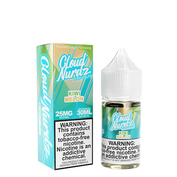 Cloud Nurdz Kiwi Melon Iced 30ml Nic Salt Vape Juice