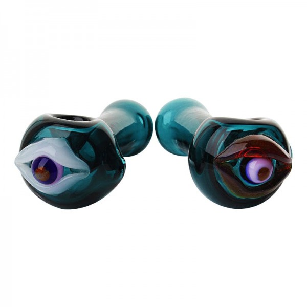 Bjorn Jorgøn Blue 3D Eyeball Hand Pipe