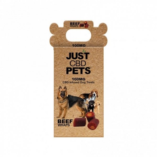 JustCBD Beef Wraps CBD Dog Treats