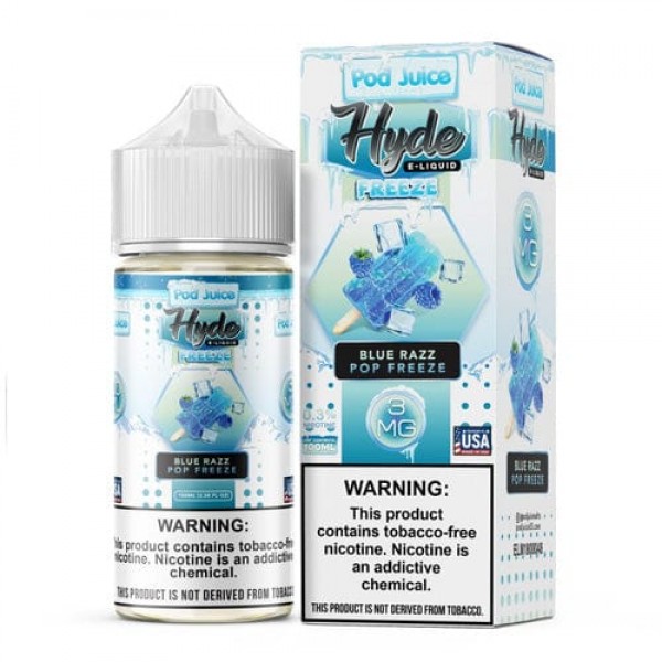 Pod Juice x Hyde Blue Razz Pop Freeze TF 100ml Vape Juice