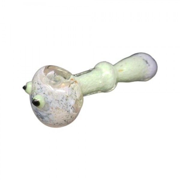 Handmade Glass Hand Pipe w/ Eye Accents