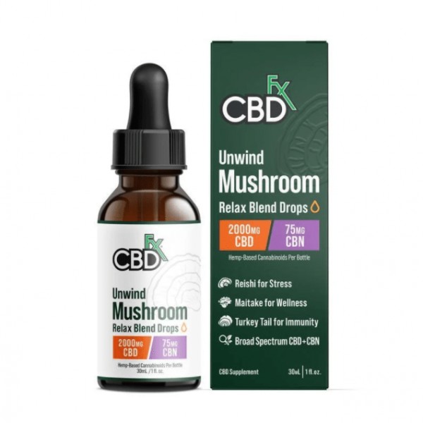 CBDfx Unwind Blend Mushroom + CBD Tincture