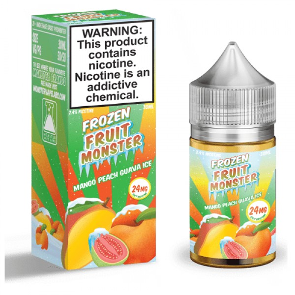 Mango Peach Guava Ice 30ml Nic Salt Vape Juice - Frozen Fruit Monster