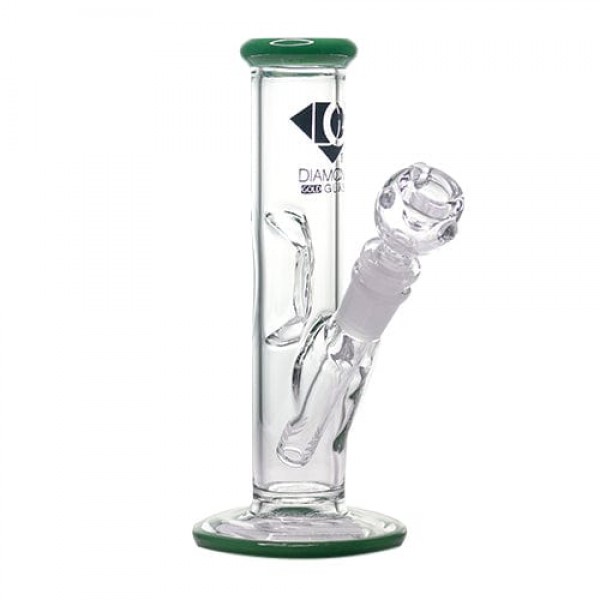 Diamond Glass Mini 8" Straight Tube Bong