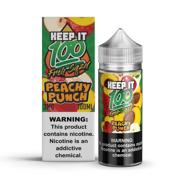 Peachy Punch 100ml Vape Juice - Keep It 100