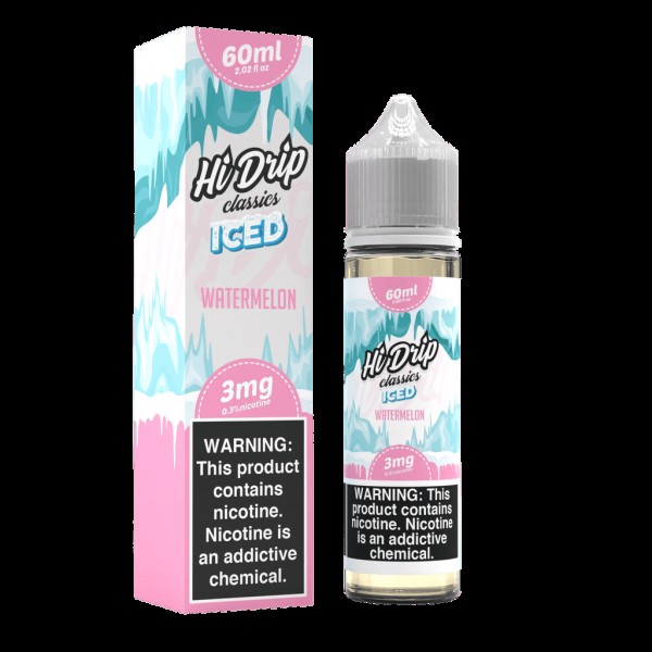 Watermelon Iced 60ml Vape Juice - Hi Drip