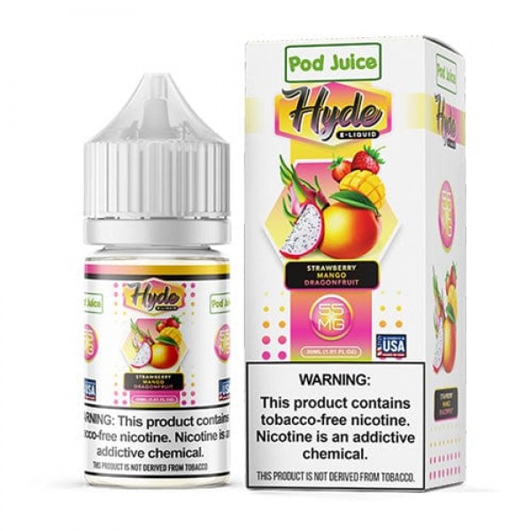 Pod Juice x Hyde Strawberry Mango Dragonfruit 30ml TF Nic Salt Vape Juice