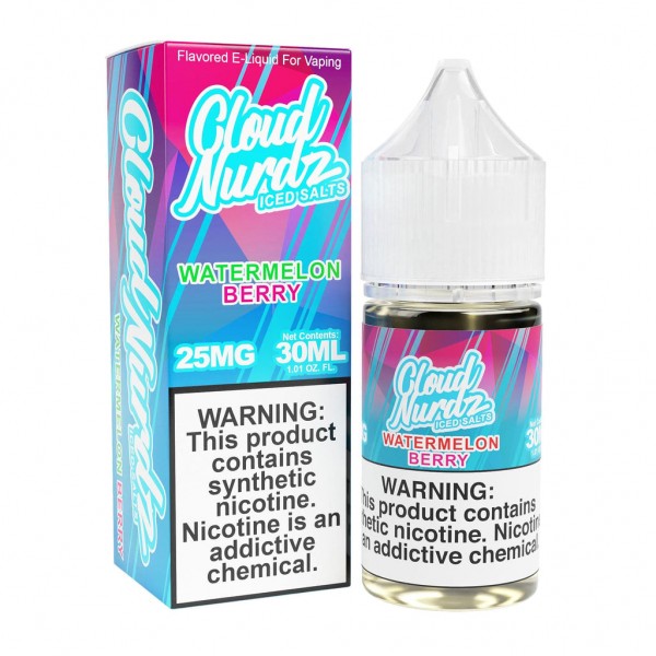 Cloud Nurdz Watermelon Berry Iced 30ml TF Nic Salt Vape Juice