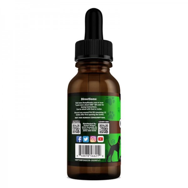 Hemp Bombs CBD Pet Oil 250mg