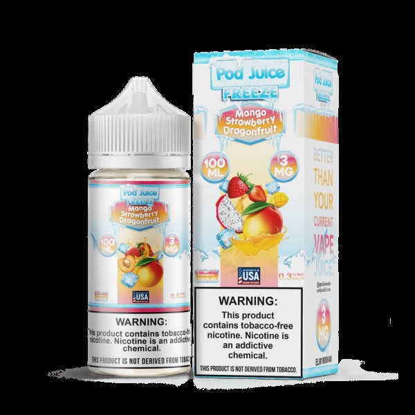 Pod Juice Freeze Mango Strawberry Dragonfruit TF 100ml Vape Juice