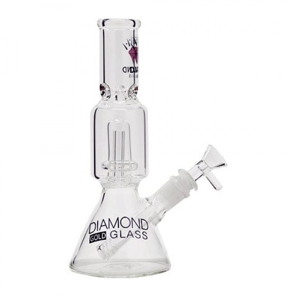 Diamond Glass 7" Beaker Bong w/ UFO Perc