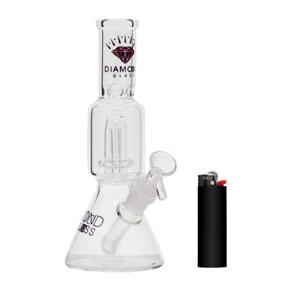 Diamond Glass 7" Beaker Bong w/ UFO Perc