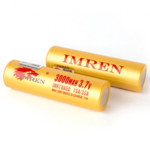 IMREN 18650 3000mAh 15A/35A Battery (2pcs)