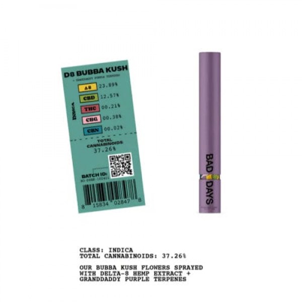 Bad Days Delta 8 Pre-Roll Joint (2x Pack)