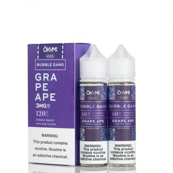 Okami Bubble Gang Twin Pack ICED Grape Ape 2x 60ml Vape Juice