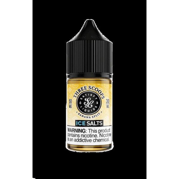 Satisfy E-Liquids Three Scoops On Ice 30ml Nic Salt Vape Juice